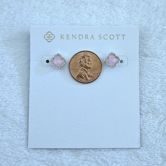 Kendra Scott "Mallory" Rose🌹 Quartz Stud Earrings - NWT - Picture 9 of 16